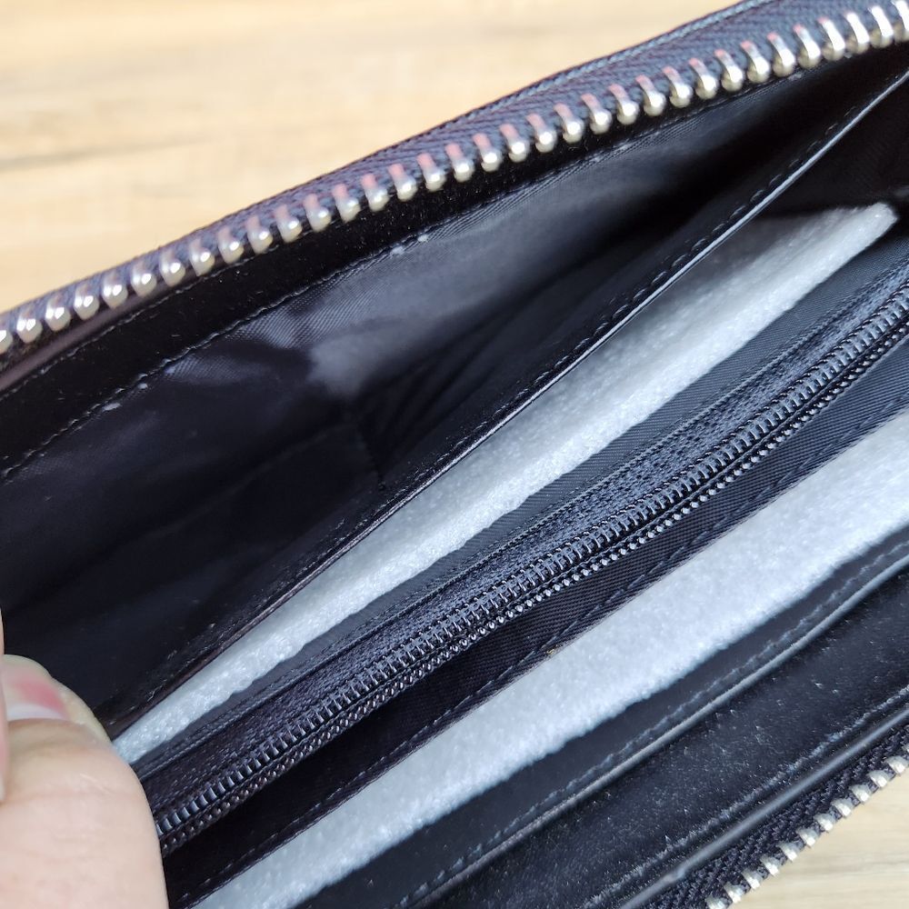 🔸️NWOT Black Faux Leather Refined Cat Wallet/Wristlet - Picture 6 of 9